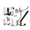 Gancho para ropa de acero inoxidable negro, gancho individual para gabinete, gancho para abrigo, gancho trasero para puerta de dormitorio, baño, cocina, herrajes colgantes