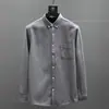 Camisa de Rayas de Suministro Especial Transfronterizo para Hombre, Nuevo Estilo Coreano, Moda Tendencia, Corte Ajustado, Guapo, Manga Larga, Camisa para Hombre, Otoño