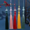 Campanilla de Viento de Acrílico Borlas para Sombrero Estilo Chino Color Sólido Poliéster Borlas Colgantes Amuletos Brocado Cantante Hanfu Accesorios para Joyería DIY