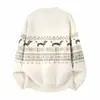 Suéter Cárdigan Jacquard Cachorro 2026 para Hombres y Mujeres, Chaqueta de Punto Holgada Vintage con Cuello Redondo para Otoño e Invierno