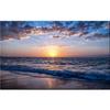 Pintura sem moldura de paisagem azul Pintura em spray Sunset Beach Banheiro Pintura pendurada Praia Pintura moderna de decoração de casa