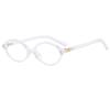 Nuevas gafas de sol retro ovaladas con montura pequeña para mujer, estilo nerd, estilo Zhang Yuanying, montura de gafas del mismo estilo, gafas lisas de estilo coreano.