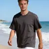 Camisetas de Algodón para Hombre en Múltiples Colores, Mangas Cortas que Absorben la Humedad, Camisetas de Algodón Cómodas y Amigables con la Piel, Descuentos por Compra al por Mayor, Venta al por Mayor de Fábrica