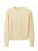 Suéter de Punto Versátil Adelgazante Simple Estilo Coreano 2026 Otoño/Invierno Nuevo Top Pulóver de Cuello Redondo para Mujer
