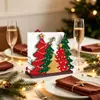 MZ1280-1290 Portarrollos de Madera de Navidad Decoración para Fiesta Festiva Árbol de Pino 3D Muñeco de Nieve Decoración de Mesa