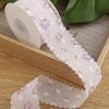 Encaje terciopelo lunares hilo de gasa con lazo hecho a mano accesorios para el cabello flor para zapato Flor Hilo Nieve cinta estampada