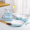 Vajilla de Cerámica de Jingdezhen Color Bajo Esmalte Juego de Tazón y Plato Calabaza Simple Hogar Celebridad de Internet Regalo Tazón y Plato Fábrica Venta al por Mayor