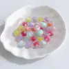 Contas Redondas Acrílicas Transparentes Foscas para Pulseiras Colares Joias Acessórios DIY Feitos à Mão Atacado em Estoque
