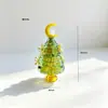 Enfeite de Árvore de Natal de Vidro Zibo Presente de Natal de Vidro Decoração de Mesa Árvore Envolvida em Arame Artesanato Criativo Atacado