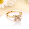 Anillo giratorio de mariposa con microincrustaciones de circonitas, estilo europeo y americano, para mujer, sencillo, de moda, para celebridades de Internet.