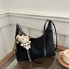 Bolso pequeño retro de estilo coreano para mujer 2025 Nuevo Simple para ir al trabajo Textil Hombro Cruzado Moda Portátil Bandolera