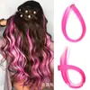 Adaptador de color de cabello de una tarjeta de 22 pulgadas para damas, clip único, adaptador de cabello lacio, adaptador de cabello invisible sin costuras para uso diario