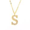Verão moda titânio aço diamante carta colar feminino all-match cross-border 26 Inglês carta pingente clavícula cadeia atacado