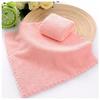 Toalha quadrada pequena de flanela de coral toalha de mão infantil lavar toalha pequena cozinha banheiro doméstico pano pequeno macio absorvente de água