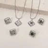 Juego de Joyería Dazan al por Mayor Acero de Titanio Recubierto de Oro Real de 18K Pendientes y Collar Super Estrella Versátil de Lujo Ligero