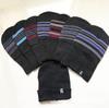 Gorro de punto para hombre de invierno, gorro de lana para montar en bicicleta, gorro de esquí a rayas, gorro de hielo, gorro de terciopelo a prueba de frío con protección para los oídos