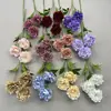 Flores de Peonía Corona Artificial Arreglo Floral de Boda Ramo Decorativo Decoración del Hogar Arreglo Floral Flores Artificiales Flores de Seda Hechas a Mano