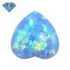 Huagang Gema Pêssego Coração Forma Sintética Opala Opala Pedra Bruta Artificial OPAL Opala Azul Face OP06