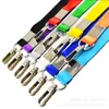 2.0 Gancho de Metal Retangular Largo Espessado Porta Crachá de Identificação Lanyard para Crachá de Exposição Fabricante de Cartões Lanyard Misto