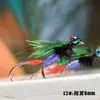 Set de Anzuelos para Mosca con Anzuelos Dobles, Set de Señuelos con Diseño de Serpiente de Cascabel, Kit de Micro Señuelos para Pesca, Adecuado para Trucha y Pez Blanco en Arroyos, Al Por Mayor