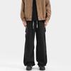 Pantalones casuales con remaches para hombre, otoño e invierno 2024, estilo americano, retro, de alta gama, estilo rufián, holgados y rectos.