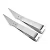 Venta al por mayor del fabricante Pinzas de acero inoxidable para depilar el pelo Pinza para el pelo con cuchilla afilada multiusos Pinza de pluma de ganso Pinzas Pinza para pelo de cerdo Gadget de cocina