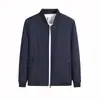 Nova Jaqueta Masculina de Primavera e Outono para Homens de Meia-Idade e Idosos, Jaqueta Fina com Gola Baseball, Peça Superior Casual para Uso Externo -660