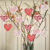 Etiquetas Decorativas para Fiesta de San Valentín Europeas y Americanas, Colgantes de Corazón Decorativos para Ambiente Romántico de Fiesta de San Valentín