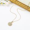 Nuevo Collar de Acero de Titanio Europeo y Americano de Venta Caliente Transfronterizo para Mujer Ins Chapado en Oro Plata Colgante Bicolor Moda Elegante Venta Directa de Fábrica