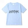 Camiseta de Manga Corta Estampada Estilo Oscuro Europeo y Americano Verano 2025 para Hombres y Mujeres Moda Casual Gótica para Parejas