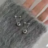 Brincos de Metal com Nó, Modernos e Versáteis, Nó Concêntrico Frontal e Traseiro Usáveis Brincos com Corrente Destacável para Mulheres