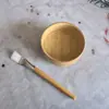 Tazón para mascarilla de bambú, cuchara para mascarilla, traje de dos piezas, palo para mascarilla, herramienta para mascarilla casera DIY, se puede grabar LOGO