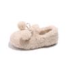 Zapatos de Algodón con Forro de Felpa para Niñas 2025 Nuevo Estilo de Invierno, Abrigo con Doble Pompón de Piel, Zapatos de Algodón Cálidos para Niñas, Zapatos Tipo Gorro para Bebés