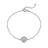 Plata de Ley S925 Moissanita Diseño Minimalista Transfronterizo Europeo y Americano Nuevo Pulsera Versátil para el Viaje Diario y Joyería Versátil