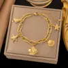 Pulsera Colgante Marino de Acero Inoxidable Nuevo Transfronterizo Europeo y Americano Moda Femenina Lujo Ligero Nicho Acero Inoxidable de Gama Alta