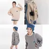 Tejido de Punto Bordado de Nicho Estilo Perezoso para Mujer Principios de Otoño Estilo Coreano Nuevo Suéter de Punto Grueso Suave tipo Cera Top Casual para Mujer