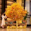 Árbol de Banyan Dorado de Simulación árbol de los deseos árbol dorado árbol del dinero de Año Nuevo árbol dorado falso árbol dorado de simulación Centro comercial del salón árbol de la fortuna