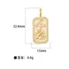 Accesorios para joyería diy directos de fábrica colgante H chapado en cobre colgante simple de piedra ojo de gato colgante de cisne microincrustado sin cadena