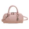 Bolso Boston de Nicho de Moda de Este Año Bolso de Mano de Color Sólido a la Moda Bolso Almohada Texturizado Coreano de Color Sólido Bandolera