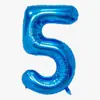 Balões de Número de Aniversário de 32 polegadas Balão Azul Filme de Alumínio Números Decoração de Festa de Aniversário de Menino Adereços para Fotos ao Ar Livre
