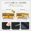 Amazon Japón Piel Genuina Brillante Botón de Presión Cartera Corta Piel de Vaca de Negocios Ranuras Múltiples para Tarjetas Cartera de Hojas Sueltas Cartera para Hombre
