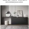 Tocador y cajonera integrados para uso doméstico, mesa de dormitorio para apartamentos de alquiler, mueble negro de lujo ligero al pie de la cama, tocador para habitación de bodas