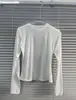 Tecido Artesanal Jinjie Sk Original, Mesmo Estilo de Dai Shan, Manga Longa Slim-Fit com Ombro Normal e Cintura Ampulheta para Mulheres, Camiseta Básica de Alta Elasticidade