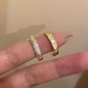 Es tan hermoso ~ exquisito anillo de circón de amor para mujer diseño nicho ins temperamento anillo de dedo lujo ligero anillo abierto