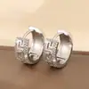 Explosões transfronteiriças da Amazon temperamento de luxo cobre incrustado zircônio geométrico redondo brinco de pressão moda brincos da moda atacado
