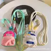 Bolsa de Monedas Colorida Dopamina con Cordón Mini Billetera Bolsa para Guardar Labial Llaves Clip para Teléfono Móvil Cuerda Antiperdida
