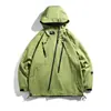 Jaqueta Outdoor Estilo Montanha com Zíper Diagonal, Novo Design, Estilo Workwear, Funcional, Casaco à Prova de Vento e Repelente à Água