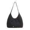 Bolsa de Braço Retro Francesa Fosca com Laço para Mulheres 2025 Outono Versátil Maillard Casual de Ombro/Mão