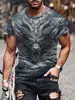 Ebay Europa e Estados Unidos venda direta transfronteiriça marca da moda letras em inglês impressão digital 3D camiseta masculina de manga curta seda de leite