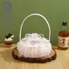 Boda estilo occidental encaje cabeza portátil almohada para anillos sueño amor accesorios de fotografía almohada fuente al por mayor